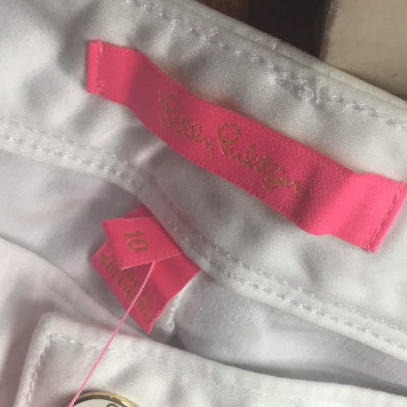 NWT LILLY PULITZER “WORTH” LOW RISE WHITE SKINNY JEANS - Picture 4 of 9